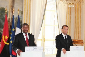 FRANÇA: CONFERÊNCIA DE IMPRENSA DOS PRESIDENTES JOÃO LOURENÇO E EMANUEL MACRON FOTO: LINO GUIMARÃES