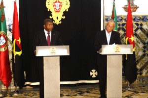 LISBOA: PRESIDENTE DA REPÚBLICA, JOÃO LOURENÇO (À ESQ.) COM O HOMÓLOGO DE PORTUGAL, MARCELO REBELO DE SOUSA  FOTO: CLEMENTE DOS SANTOS