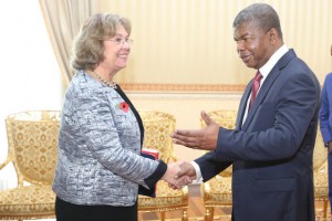 PRESIDENTE DA REPÚBLICA, JOÃO LOURENÇO, RECEBE ENVIADA ESPECIAL DA PRIMEIRA-MINISTRA BRTÂNICA, BARONESA LINDSAY NORTHOVER FOTO: PEDRO PARENTE