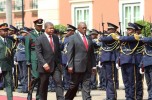 Presidente da República, João Lourenço(à esq.), encontra-se com homólogo do Botswana, Mokgweetsi Masisi
FOTO: PEDRO PARENTE