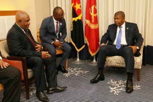 JAPÃO: PRESIDENTE DA REPÚBLICA, JOÃO LOURENÇO (DIR) RECEBE HOMÓLOGO DAS COMORES, AZALI ASSOUMANI (ESQ) FOTO: GILDO KOMANZALA