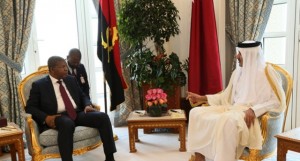 Presidente da República, João Lourenço, durante encontro com Sua Alteza Tamim bin Hamad bin Khalifa Al Thani, no Palácio de Doha, Qatar. FOTO: CEDIDA