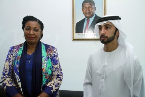 MINISTRA DO TURISMO, ÂNGELA BRAGANÇA NA AUDIÊNCIA QUE CONCEDEU AO SHEIK AHMED DALMOOK AL MAKTOUM DOS EMIRADOS ÁRABES UNIDOS FOTO: ALBERTO JULIAO