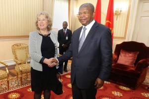 PRESIDENTE DA REPÚBLICA, JOÃO LOURENÇO, RECEBE ENVIADA DO PRIMEIRO-MINSTRO DO REINO UNIDO PARA O COMÉRCIO COM ANGOLA, BARONESA LINDSAY NORTHOVER. FOTO: PEDRO PARENTE