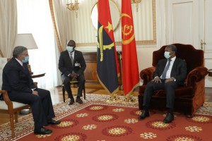 PRESIDENTE DA REPÚBLICA (À DIR), JOÃO LOURENÇO, RECEBE EMBAIXADOR SAHARAUI, BAH CHEILCH MOHAMED FOTO: PEDRO PARENTE