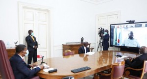 Presidente João Lourenço participa, por videoconferência, numa cimeira com os homólogos da RDC, Rwanda e Uganda FOTO: CEDIDA