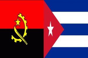 Bandeiras de Angola e Cuba Arte: Angop